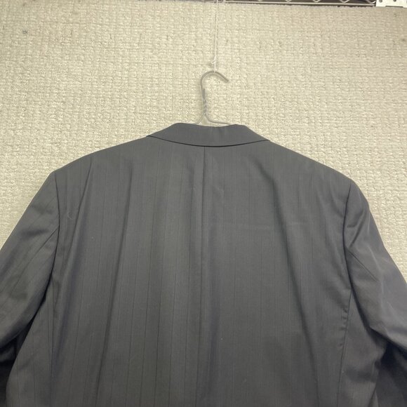 Hugo Boss Pasolini Movie Wool Blazer Men 46R Black w/ Blue Pinstripe Sport Coat* - Picture 16 of 16